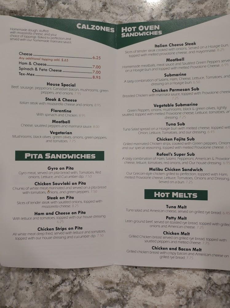 Rafael's Italian Restaurant Menu image 4